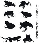 frog silhouettes | Shutterstock . vector #111986879