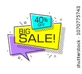flat shaped sale banner  price... | Shutterstock .eps vector #1070775743
