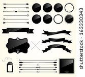 vector set of design elements | Shutterstock .eps vector #163330343