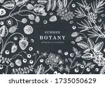 wild berries vintage design on... | Shutterstock .eps vector #1735050629