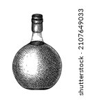 hand sketched brandy bottle... | Shutterstock .eps vector #2107649033
