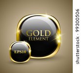 golden shiny modern element.... | Shutterstock .eps vector #99300506