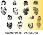 8 shoeprints   highly detailed... | Shutterstock .eps vector #26858293