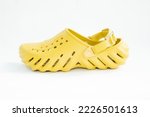 Small photo of ECHO CLOG - crocs slippers isolated on white background. Beach shoes.Romania , Bucharest 13.11.2022