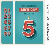 happy birthday card invitation... | Shutterstock .eps vector #121376746