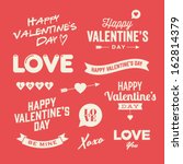 valentines day illustrations... | Shutterstock .eps vector #162814379