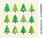christmas tree set | Shutterstock .eps vector #214488889