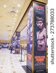 Small photo of LAS VEGAS - APR 28 : Posters at the MGM Grand hotel lobby advertises about the Floyd Mayweather and Manny Pacquiao fight on April 28 2015 in Las Vegas , the fight scheduled to May 2 2015