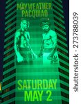 Small photo of LAS VEGAS - APR 28 : A sign at the MGM Grand advertises about the Floyd Mayweather and Manny Pacquiao fight on April 28 2015 in Las Vegas , the fight scheduled to May 2 2015