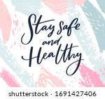 stay safe and healthy.... | Shutterstock .eps vector #1691427406