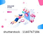concept of young buyer online... | Shutterstock .eps vector #1160767186