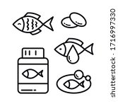 Omega 3 Icon Logo Design. Fish...