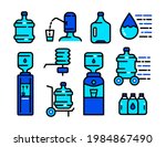water cooler icon set  simple... | Shutterstock .eps vector #1984867490