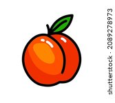 peach color icon  simple vector ... | Shutterstock .eps vector #2089278973