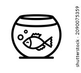 aquarium linear icon. flat line ... | Shutterstock .eps vector #2090075359