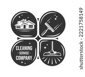 vintage cleaning service label. ...
