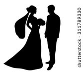 Bride And Groom Silhouette Clipart Free Stock Photo - Public Domain ...