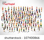 a large group of people gather... | Shutterstock .eps vector #107400866