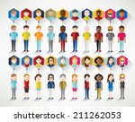 different social groups of... | Shutterstock .eps vector #211262053