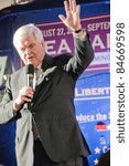 Small photo of TAMPA - SEPTEMBER 12: Republican candidate Newt Gingrich addresses supporters after the CNN/Tea Party Express debate in Tampa, Florida on September 12, 2011.