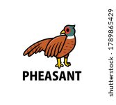 Cute Pheasant Cartoon Logo...