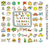 set of travel vector doodles... | Shutterstock .eps vector #370922726