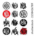 new labels  icons and stickers. ... | Shutterstock .eps vector #2158426789