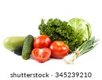 Fresh vegetables isolated on a...