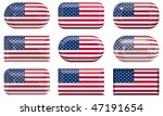 nine glass buttons of the  flag ... | Shutterstock . vector #47191654