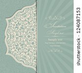 wedding invitation cards... | Shutterstock .eps vector #124087153