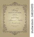 wedding invitation cards... | Shutterstock .eps vector #168134393