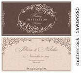 wedding invitation cards... | Shutterstock .eps vector #169089380