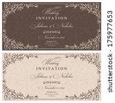 wedding invitation cards... | Shutterstock .eps vector #175977653