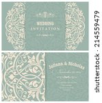 wedding invitation cards ... | Shutterstock .eps vector #214559479