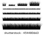 vector grass isolated on a... | Shutterstock .eps vector #454480663