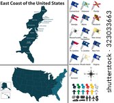 Vector Set Of East Coast Of The ...