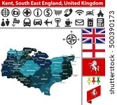Vector Map Of Kent  South East...