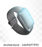 black vector smart watch on a... | Shutterstock .eps vector #1669697593