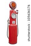 Antique Gas Pump In Red ...
