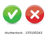 approved and rejected web icons ... | Shutterstock .eps vector #155100263