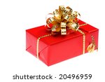 christmas gift box isolated on... | Shutterstock . vector #20496959