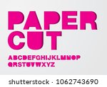 paper cut typography design... | Shutterstock .eps vector #1062743690