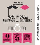 wedding invitation card... | Shutterstock .eps vector #132664043