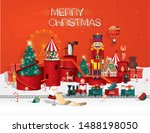 christmas toyshop winter... | Shutterstock .eps vector #1488198050
