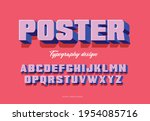 serif block letter typography... | Shutterstock .eps vector #1954085716
