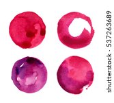 set of watercolor vector stains ... | Shutterstock .eps vector #537263689
