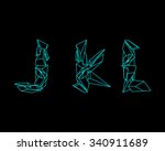 3d prism font   jkl | Shutterstock .eps vector #340911689