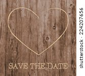 Save The Date Card. Love Heart...