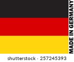 germany flag with made in... | Shutterstock .eps vector #257245393