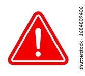 warning icon. white exclamation ... | Shutterstock .eps vector #1684809406